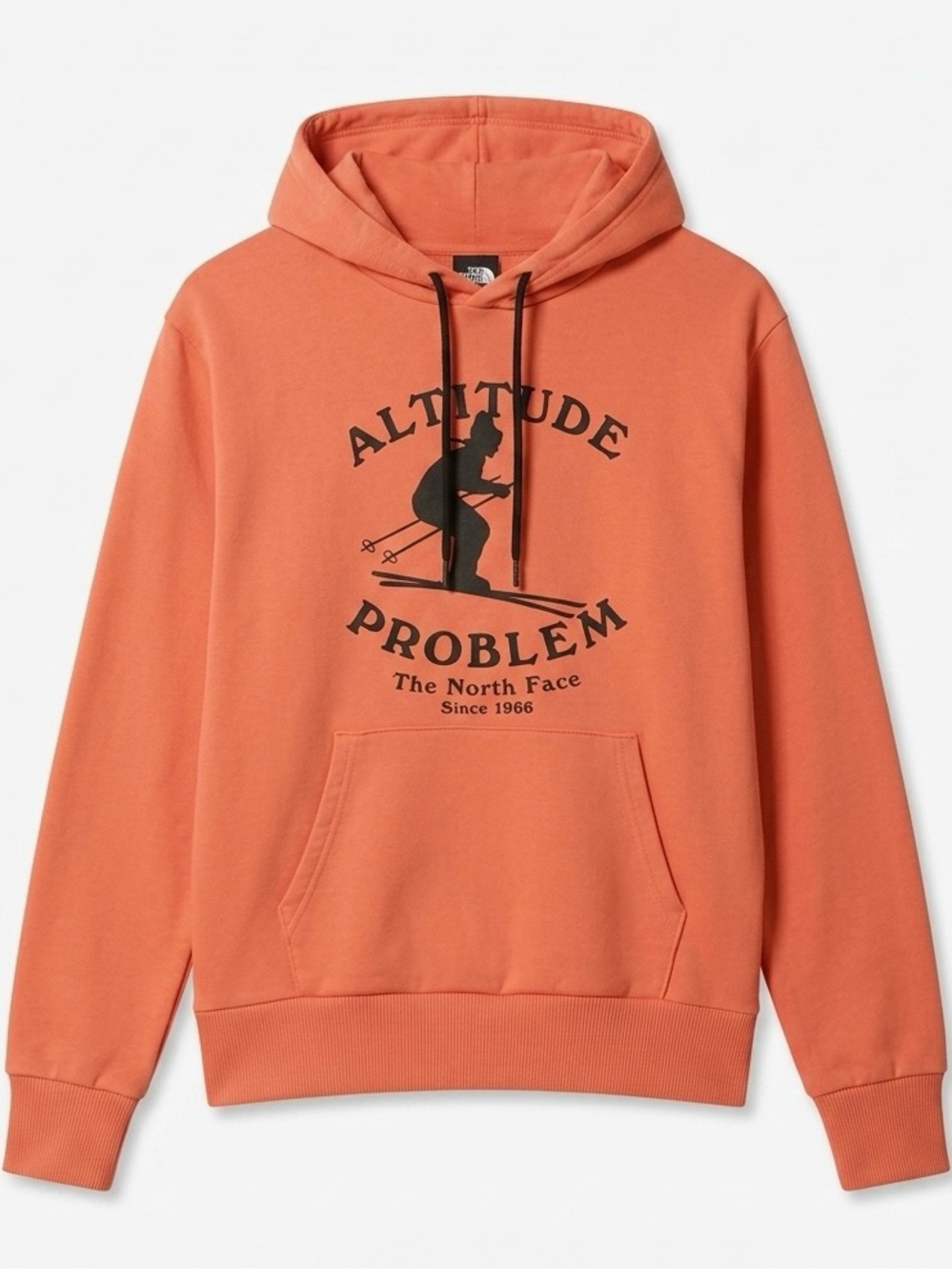 The North Face Men's Orange Graphic 'Altitude Problem' Hoodie - Skiing - size m